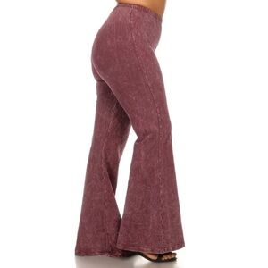 Chatoyant Mineral Wash Bell Bottom Soft Pants Size 2X